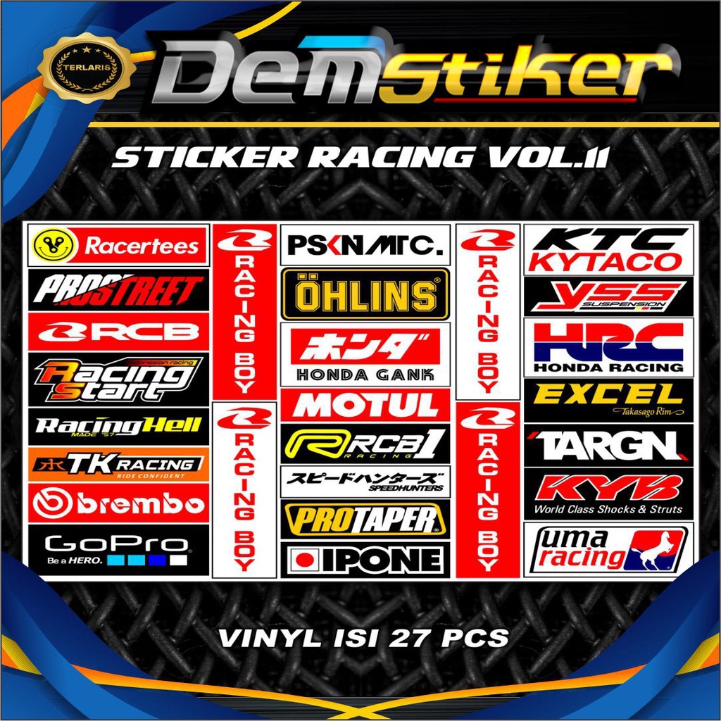 stiker pack logo racing stiker motor keren berkualitas