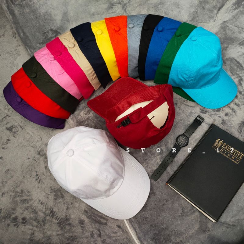 TOPI POLOS PUTIH BASEBALL ANAK DEWASA PRIA WANITA & TOPI BASEBALL PUTIH POLOS BAHAN TWILL