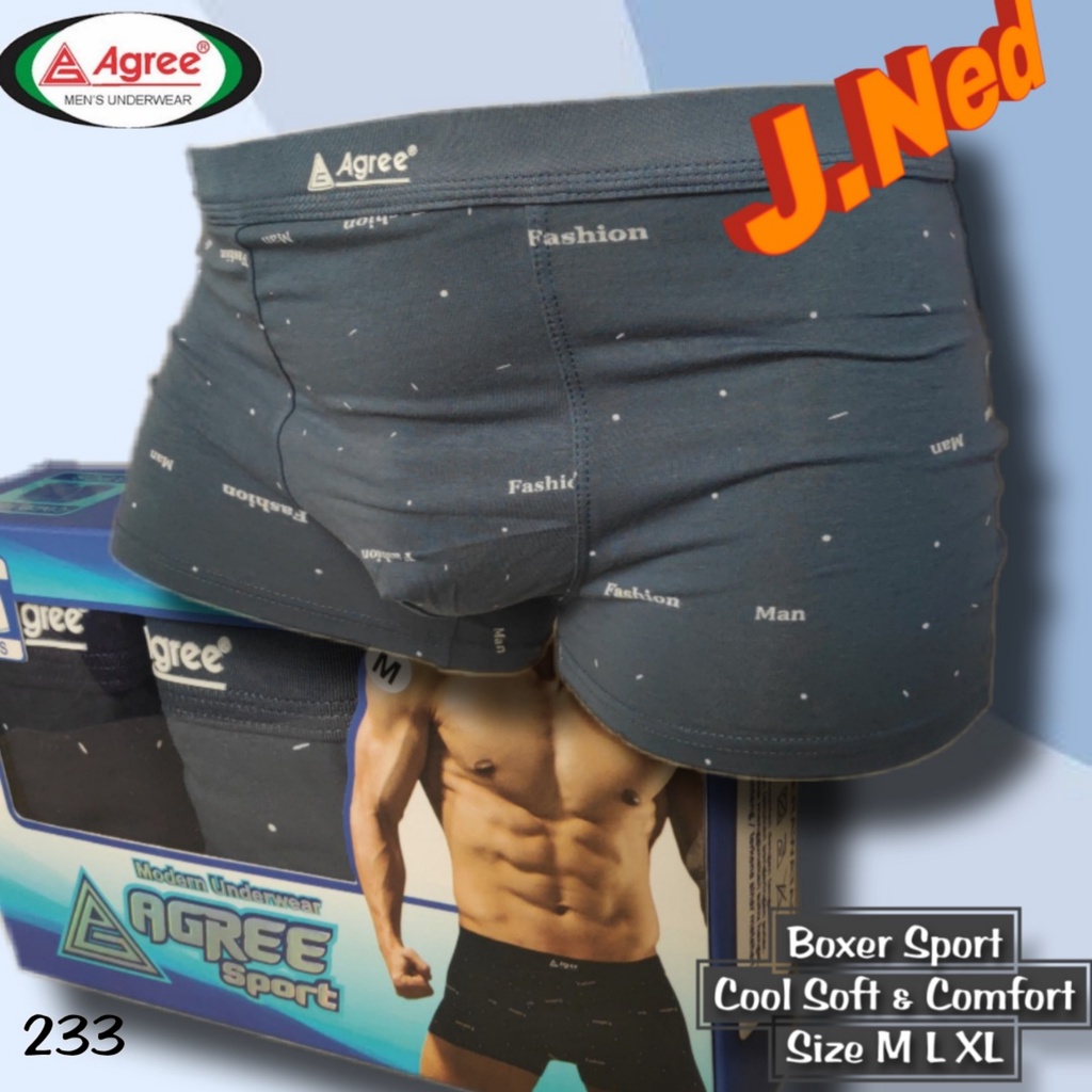 J233  (Harga per potong ) CELANA DALAM BOXER PRIA AGREE CD BOXER PRIA BOXER AGREE