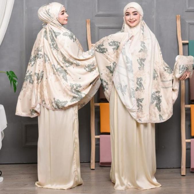 mukena 2in1 armani silk mukena armani silk premium mukena traveling