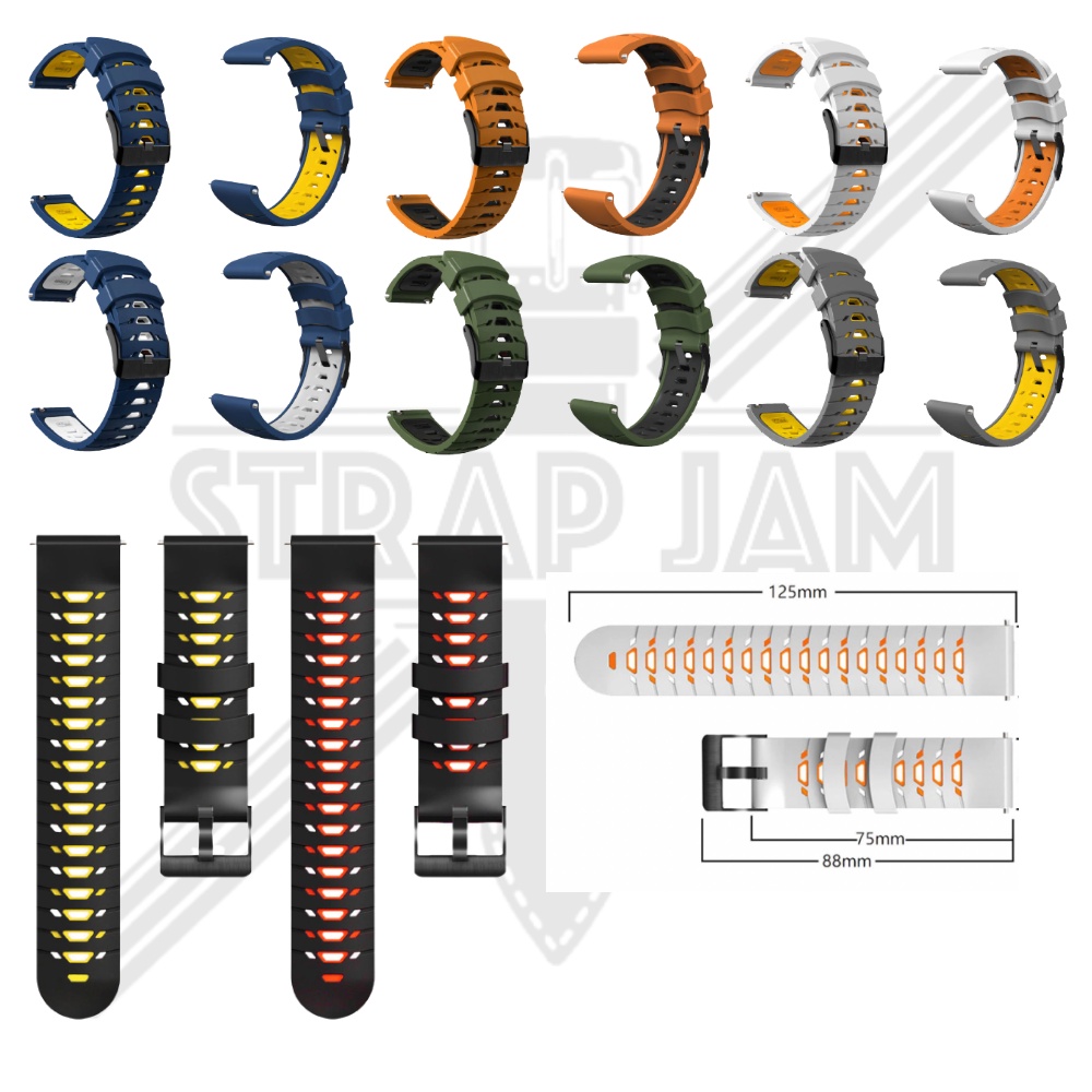 GTO 22mm Strap Xiaomi Watch S1 Pro 2023 - Tali Jam Pure Rubber Silikon Matte Keren