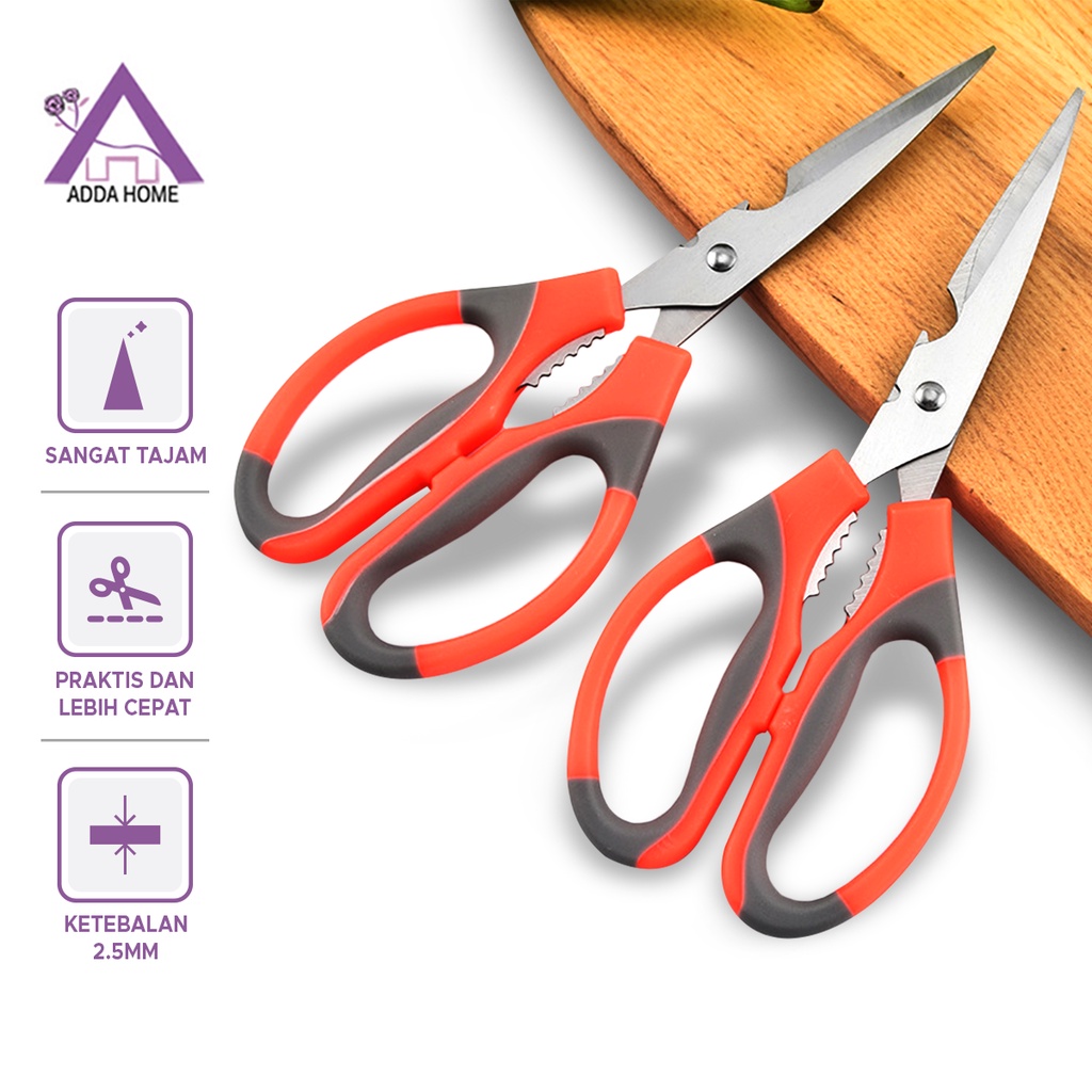 Gunting Dapur MultiFungsi Untuk Ikan Ayam Daging Sayur Kitchen Scissors Stainless Steel