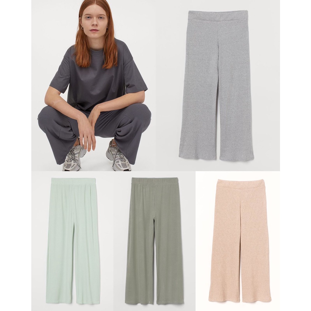 H&amp;m Ribbed Cullotes Pants