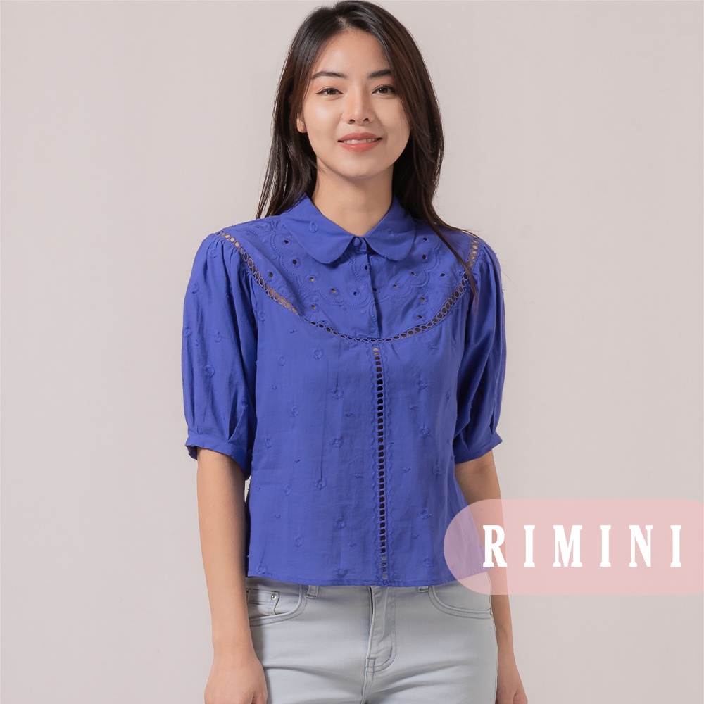 RIMINI - Atasan Wanita Blus Casual Berlengan Pendek Big Size - Vicky Top 85570