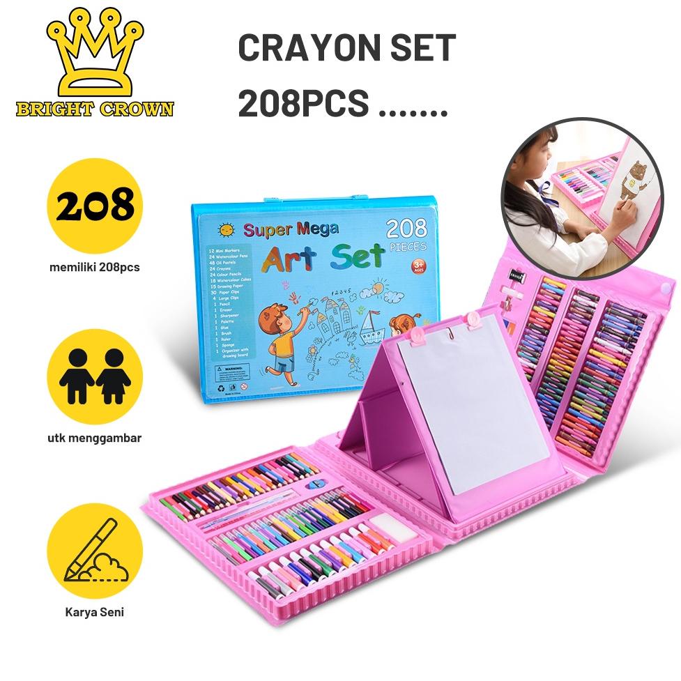 

✨Terbaru✨ Bright Crown Pensil Warna Crayon Set Isi 208pcs/ Crayon set Macam Warna Cocok Menggambar Mewarnai buruan