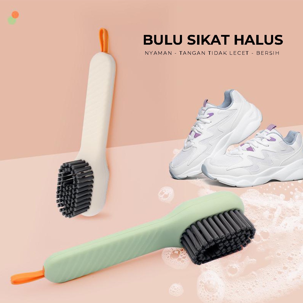 Sikat Dispenser Sabun Cair Multifungsi Untuk Menyikat Sepatu Kebutuhan Lainnya Dengan Tombol Pencet Brush