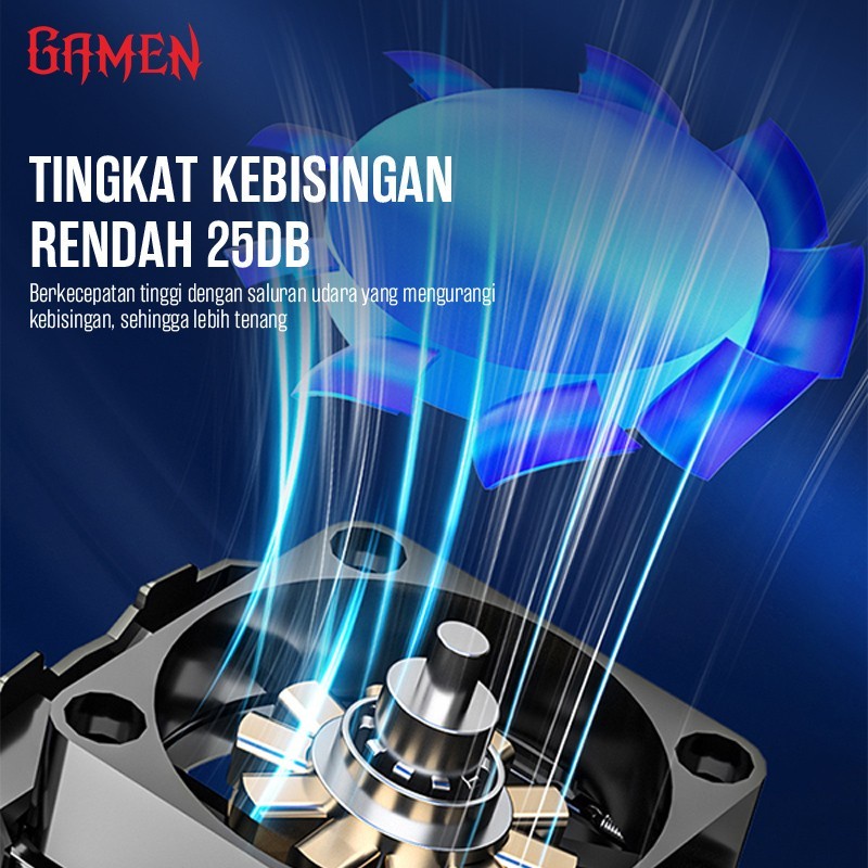 GAMEN GMR02  Fan Cooler Radiator Pendingin HP Cooling Fan Gaming RGB BISA UNTUK SEMUA HANDPHONE GARANSI 1TAHUN