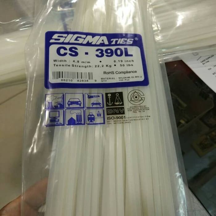 

Terlaris Cord Kabel Ties / Kabel Tis/Sigma Ties Cs 390L Putih