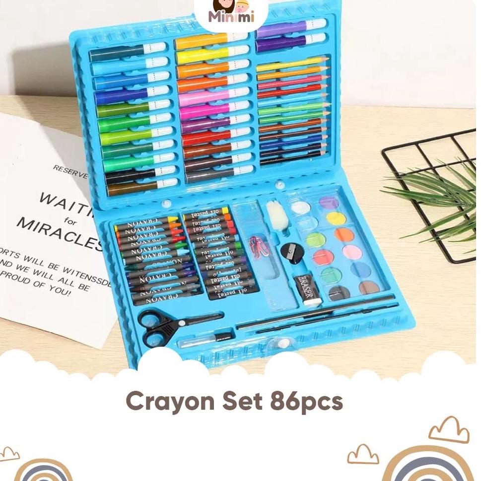 

12.12 SALE Minimi Krayon Set Alat Menggambar Anak Oil Pastel Isi 86pcs Krayon Set Pensil Warna Gambar Alat Tulis & Lukis Melukis ATK !