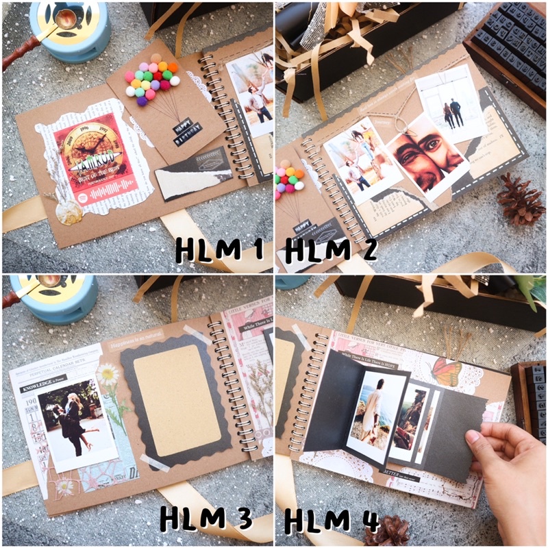 SCRAPBOOK ALBUM CUSTOM FOTO SUDAH DENGAN DEKORASI / HADIAH ULANG TAHUN / HADIAH ANNIVERSARY /HADIAH PERPISAHAN / HADIAH UNTUK BESTIE