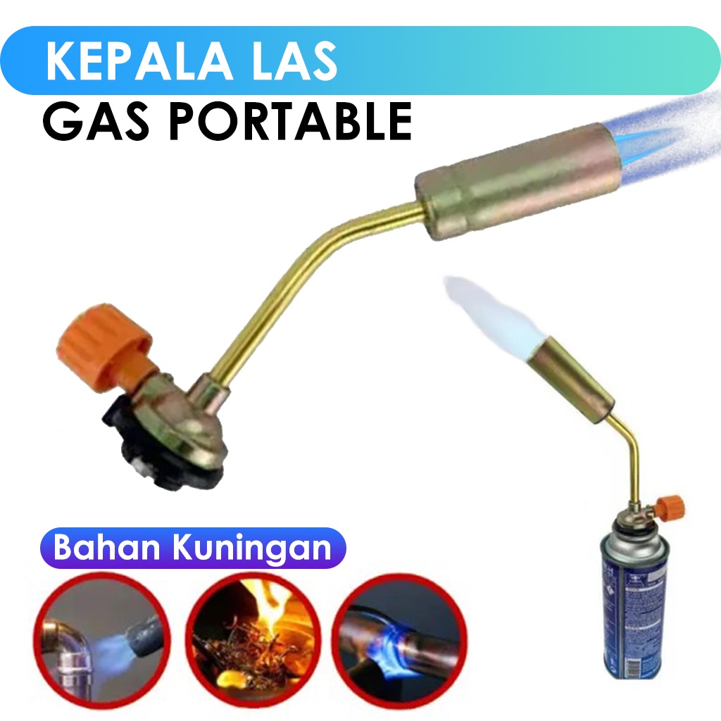 Alat Bakar BBQ Blow Torch Gas Portable Kepala Las Kuningan Api Besar Kepala Gas Pemantik - Kepala Ga