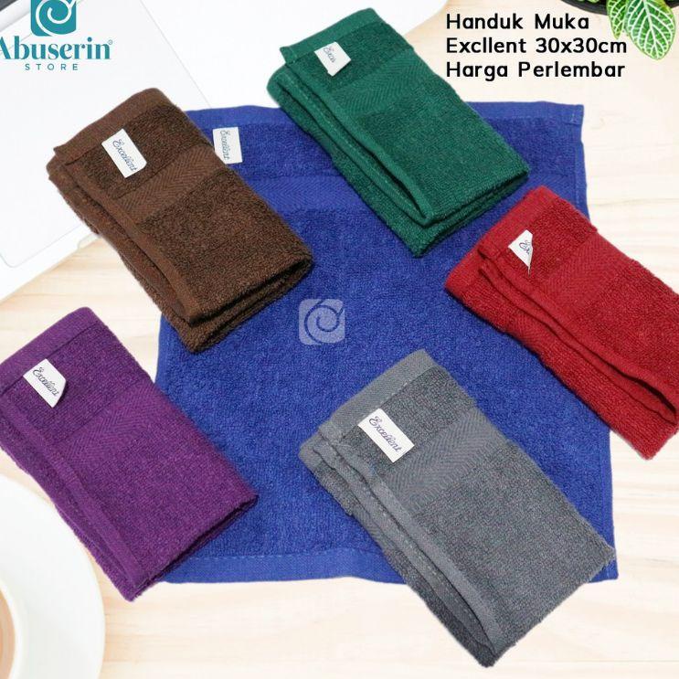 Get Promo 6 pcs/setengah lusin sapu tangan handuk tebal dan lembut/ganduk muka/slampe handuk/handuk 