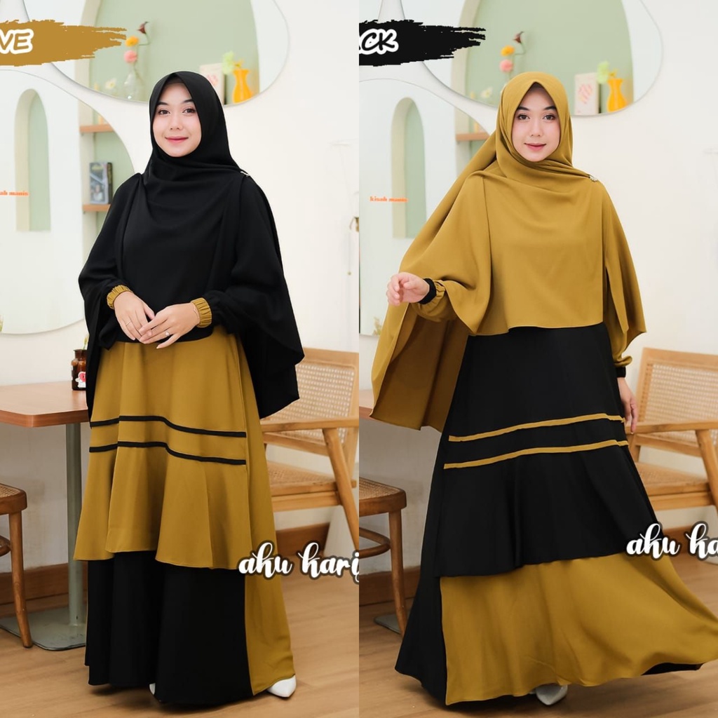 Gamis SALMA ARYANTI NIARA AKU KARISSA original produk premium hits set baju muslim size XL terbaru violita fadia KARISA AKUKARISSA