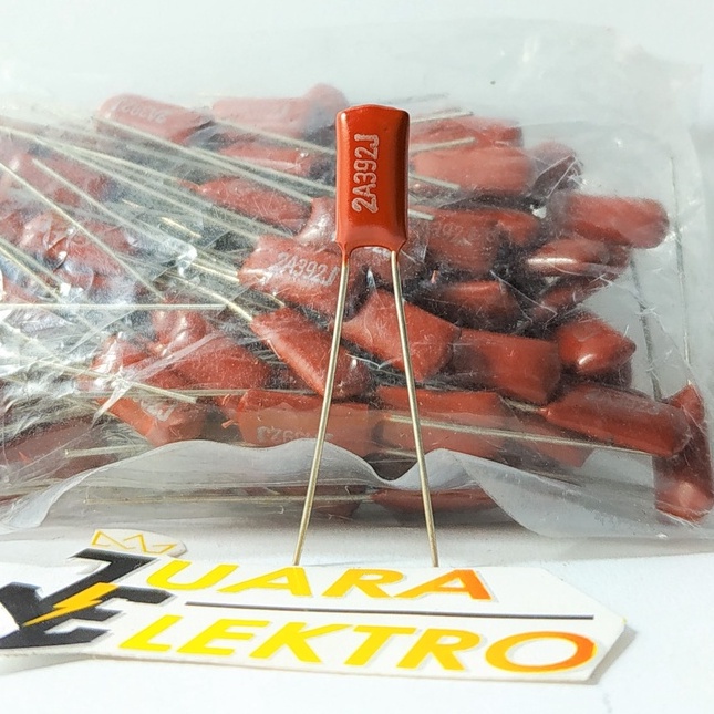 (10 PCS) Capasitor Milar 392J / 100V | Kapasitor Milar 392 J / 100 Volt