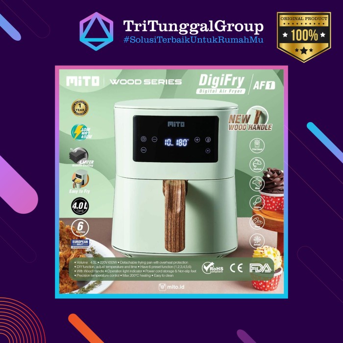 [Fryer] Air Fryer Mito Mitochiba / Mito 4 Liter Af1 - Hijau [Dapur]