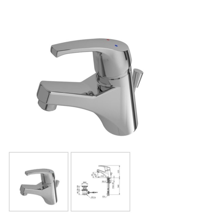 Toto Tx101Lb Kran Wastafel Panas Dingin/Tx 101 Lb Keran Westafel