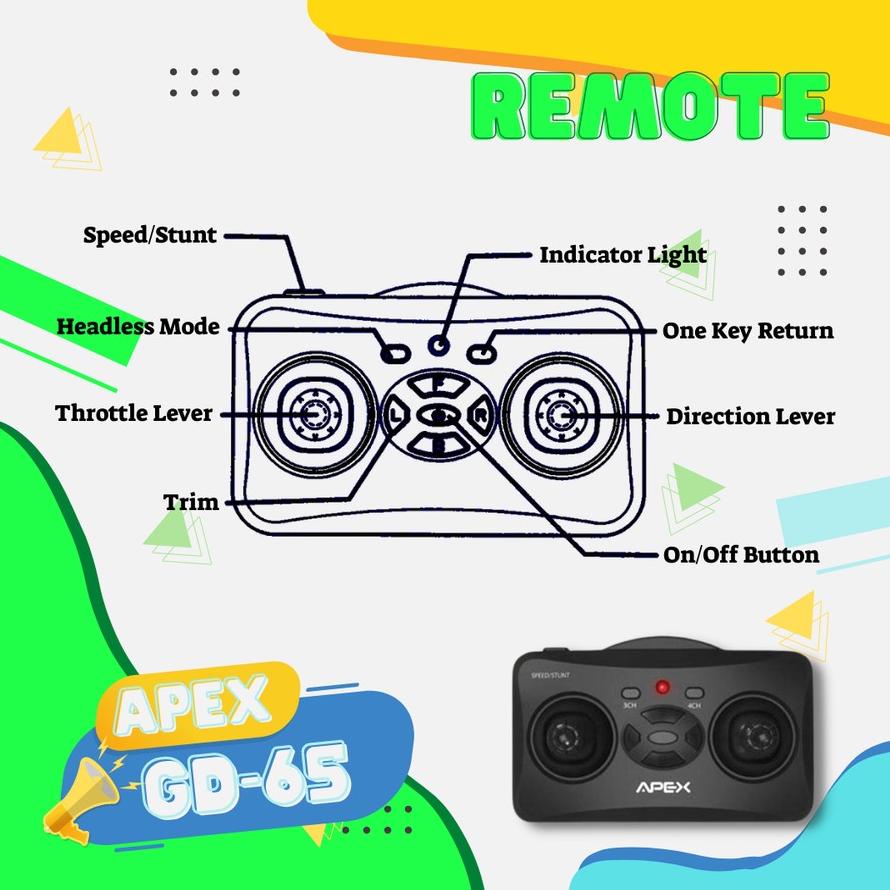 Drone APEX GD-65 Mini Racing Drone Altitude hold