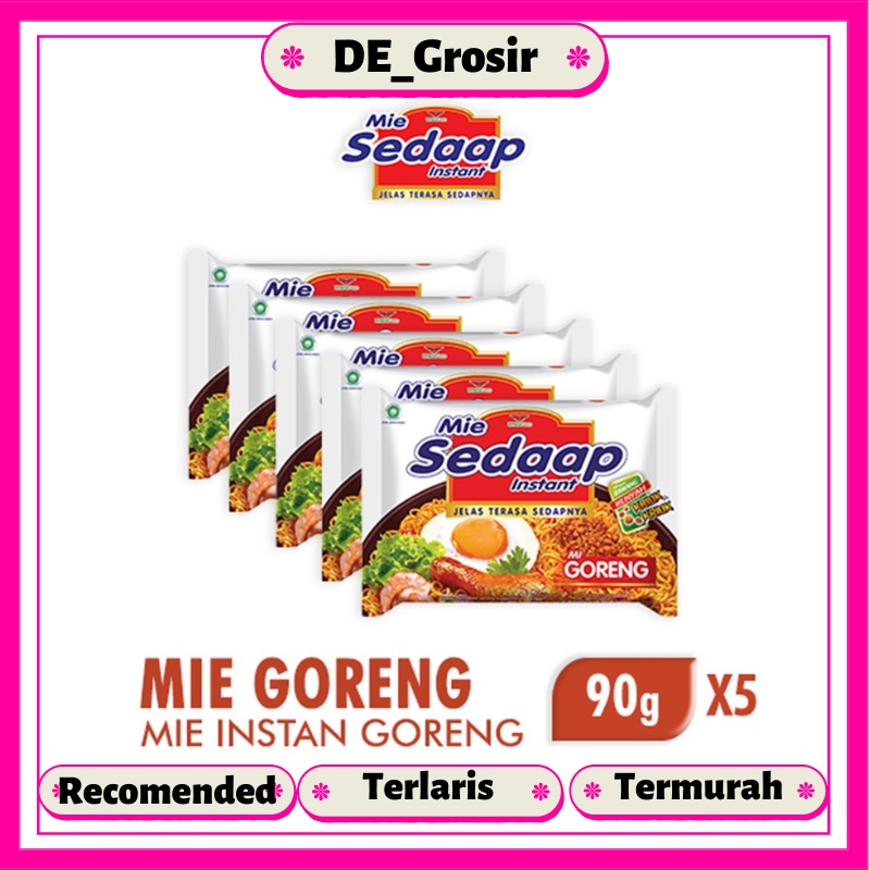 

Sedaap Mie Instan Mi Goreng 90gr Dapat 5 Pcs