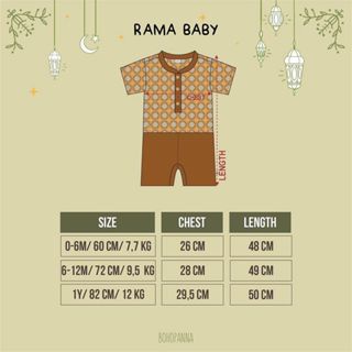 RAYA COLLECTION BHPN RAMA BABY SET / RAMA SET / BAJU KOKO ANAK LAKI LAKI