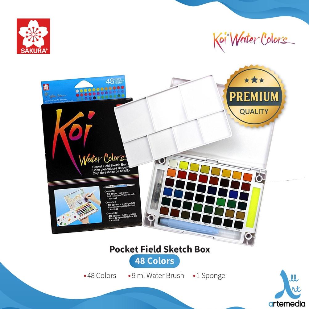 

Cat Air Sakura Koi Watercolor 48 Pocket Field Sketch Box