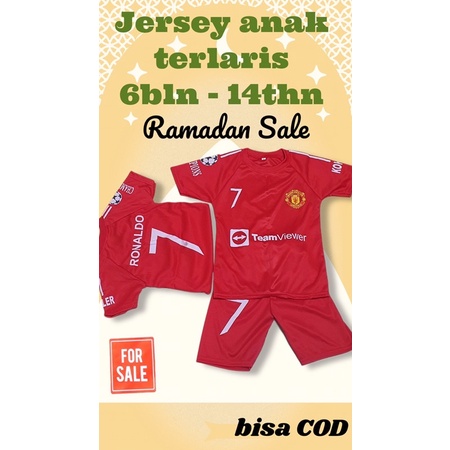 KAOS BOLA ANAK TERLARIS / JERSEY TERLARIS RONALDO / KAOS BOLA ANAK