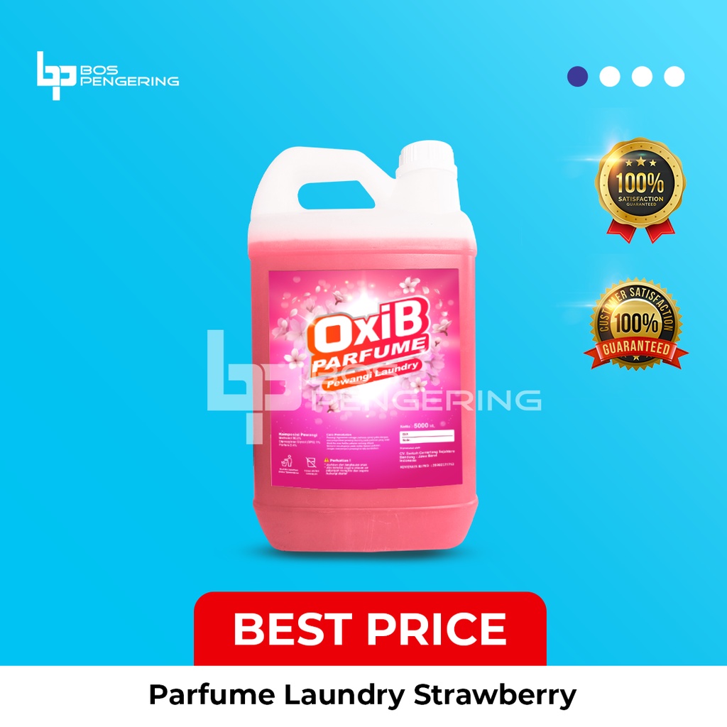 Pewangi Pakaian Laundry - OxiB Parfum Aroma Strawberry 5Liter Sweet Tahan Lama