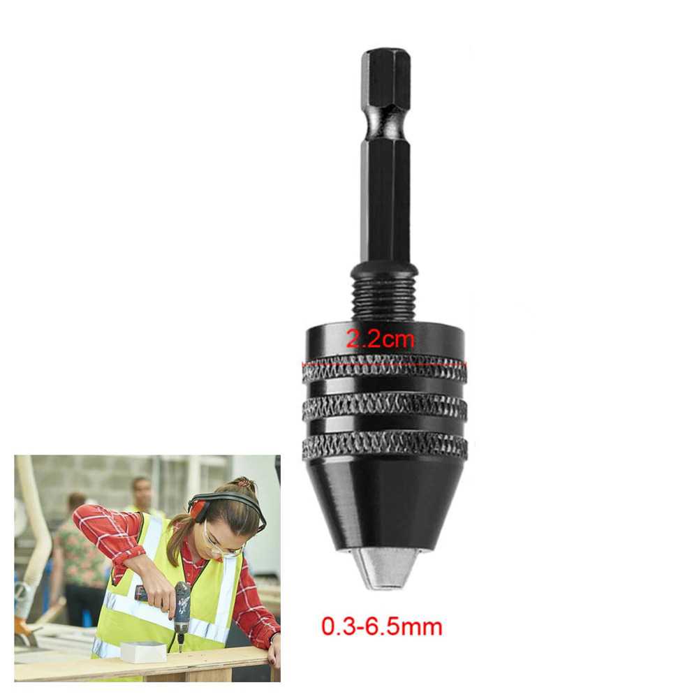 (BISA COD) FTIHSHP WREOW Mata Bor Drill Chuck Bit Quick Change 1/4 Hex Shank 3 Jaws - WR091