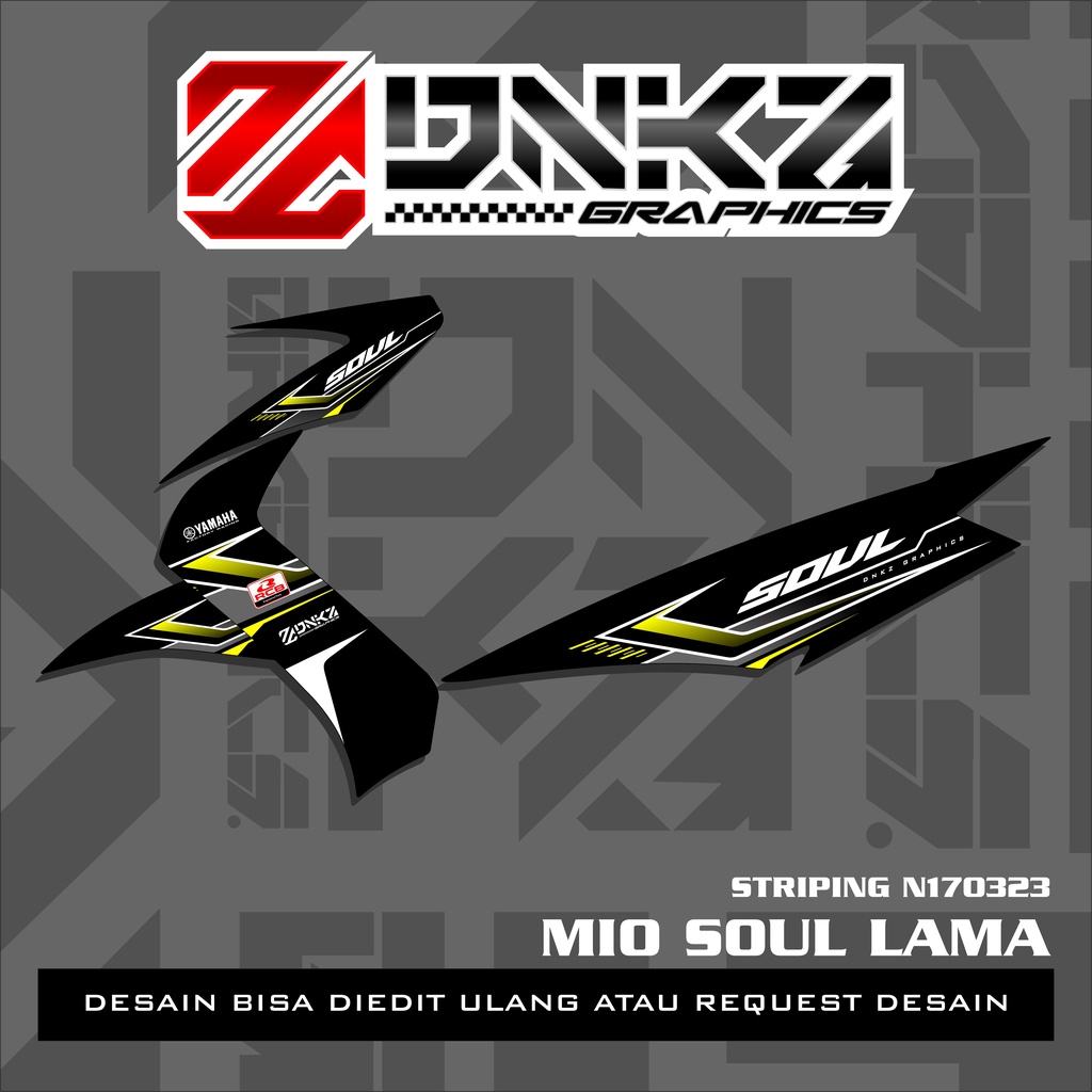 Stiker Mio Soul Lama Decal Striping Mio Soul Lama Premium Racing Motif Glossy DNKZ