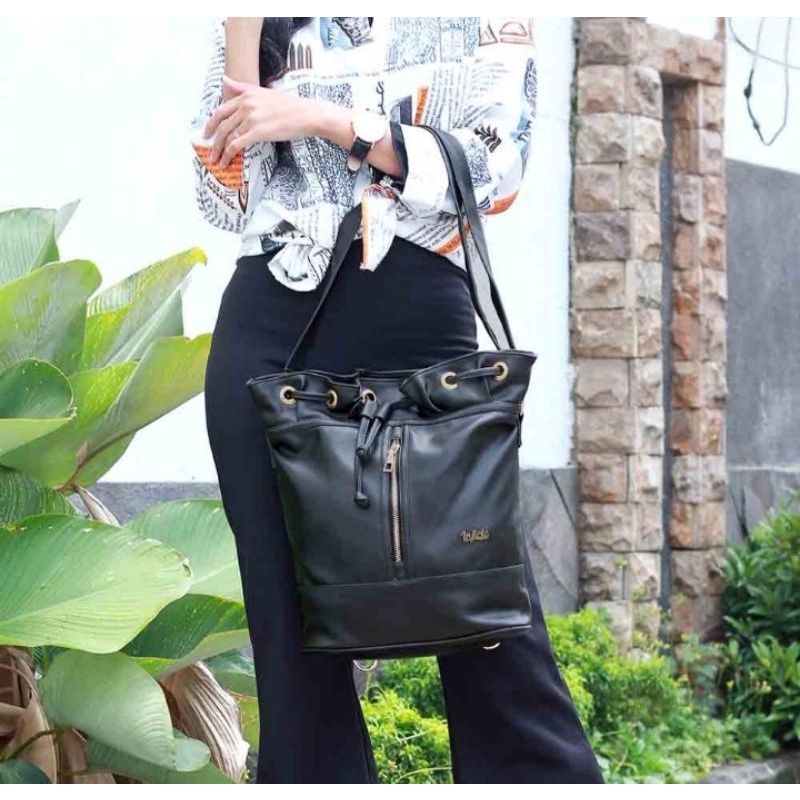 Tien fashion bandung- Tas slempang wanita multifungsi ,tas bahu,tas jinjing realpict ori brand Bandu