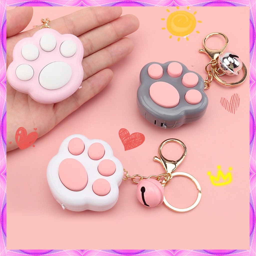 Mainan Musik Mini Anak-anak Fidget Toy Lovely Portable Funny Cat Paw Push Fidget Game Keychain Unise