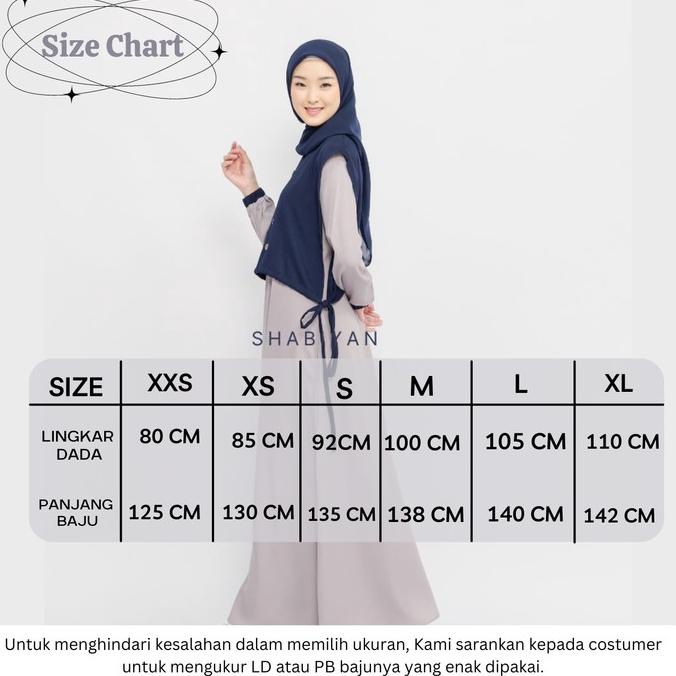 Shabiyan 416 Gamis Remaja Perempuan Moscrepe Polos