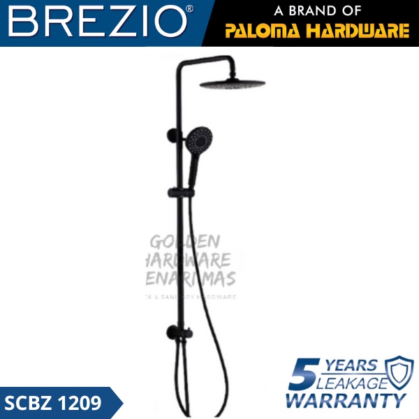 BREZIO SCBZ 1209 SHOWER TIANG SET SHOWER COLUMN SET MANDI HITAM MATTE BLACK
