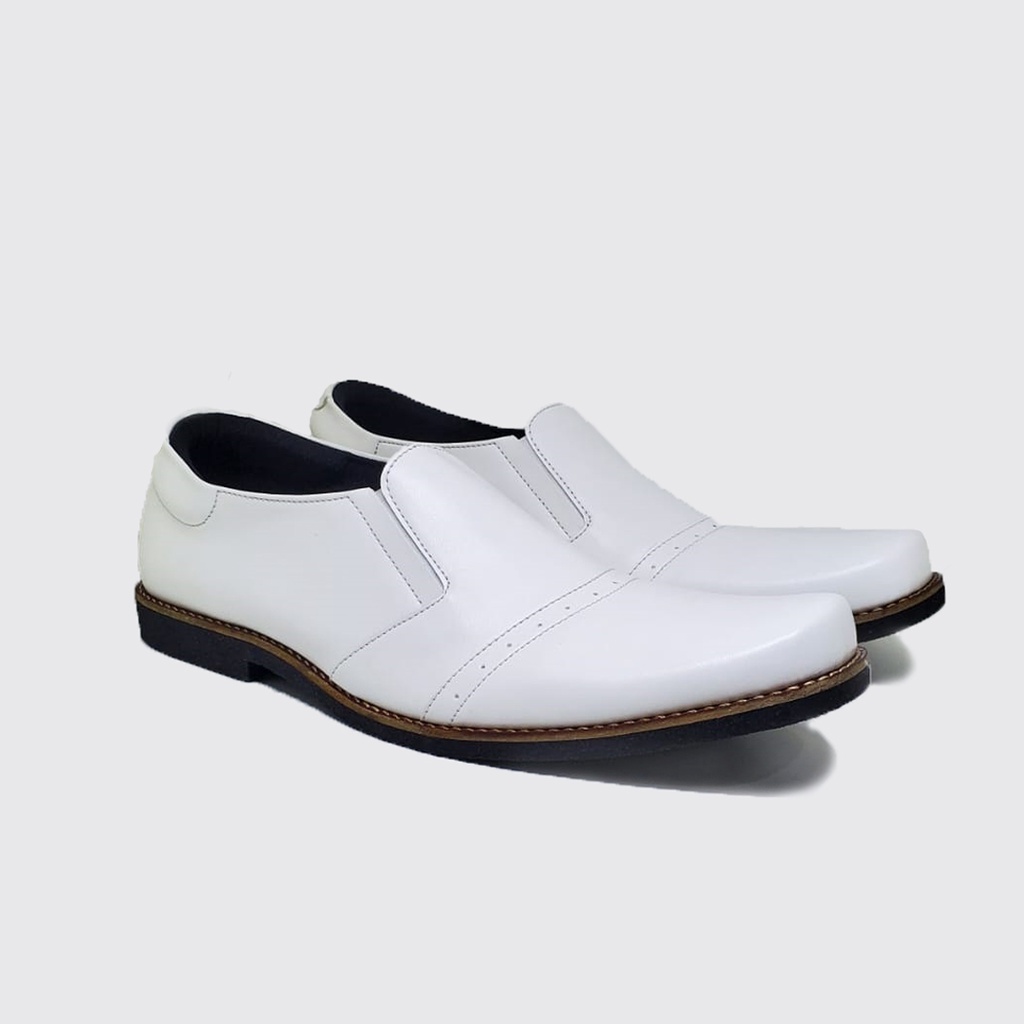 JECKO CHAN X ZAGIB | Sepatu Pria Pantofel Warna Putih Big Size Oxford Slip Formal Ukuran Besar 44-45-46-47-48