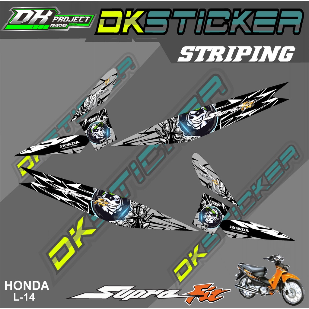 [COD] Stiker SUPRA FIT LAMA striping SUPRA FIT LAMA motor HONDA motor sticker variasi Racing L-14
