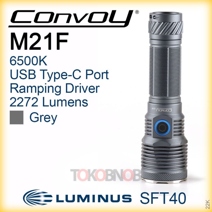 Terlaris Convoy M21F Luminus Sft40 Ramping Driver Flashlight - Senter Led