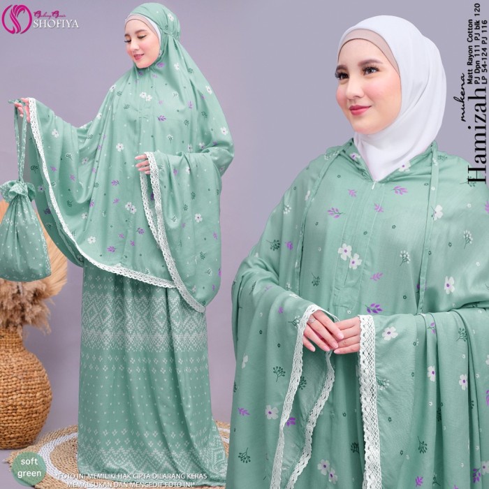 Mukena Dewasa Katun Rayon Renda Motif Bunga
