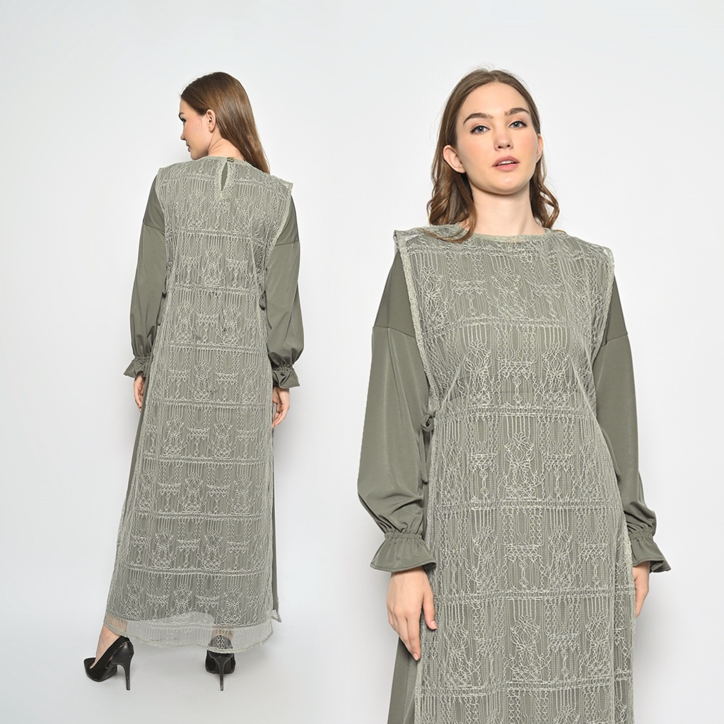 Chantilly Lace Maxi Dress (Gamis Hamil &amp; Menyusui)