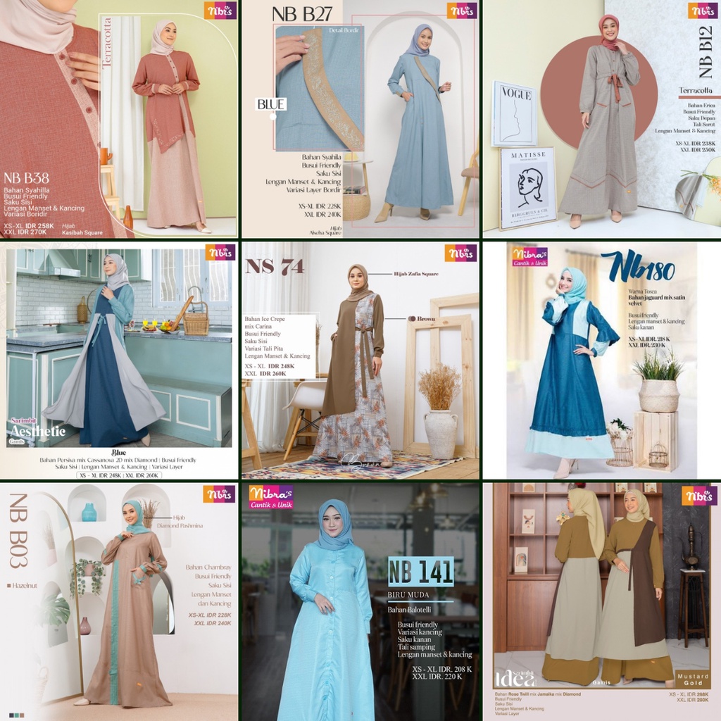 Gamis Jumbo XXL Bigsize Dress Moslem Muslimah LD 118 120 By Nibras