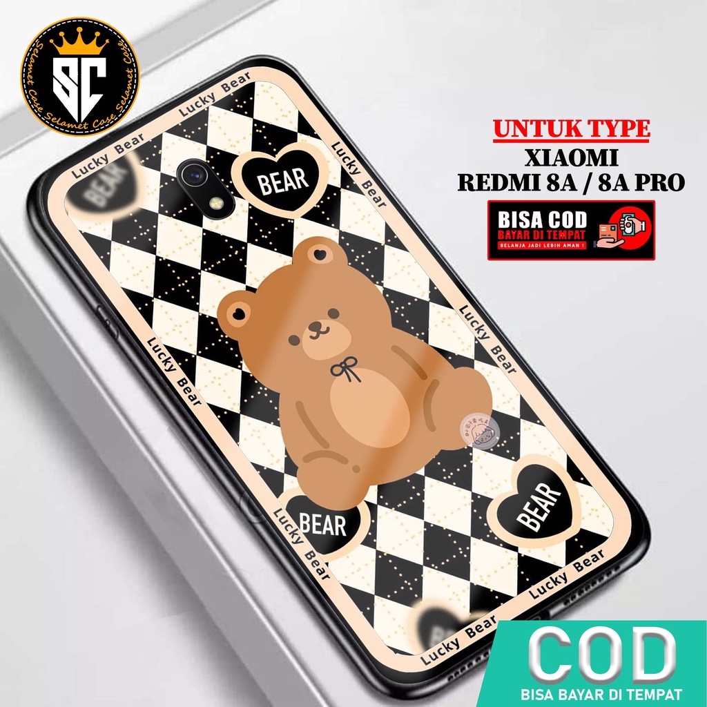 Case Xiaomi 8A / 8A Pro Casing Xiaomi 8A Pro / 8A Selamet Case [BEAR] Case Glossy Case Aesthetic Cus