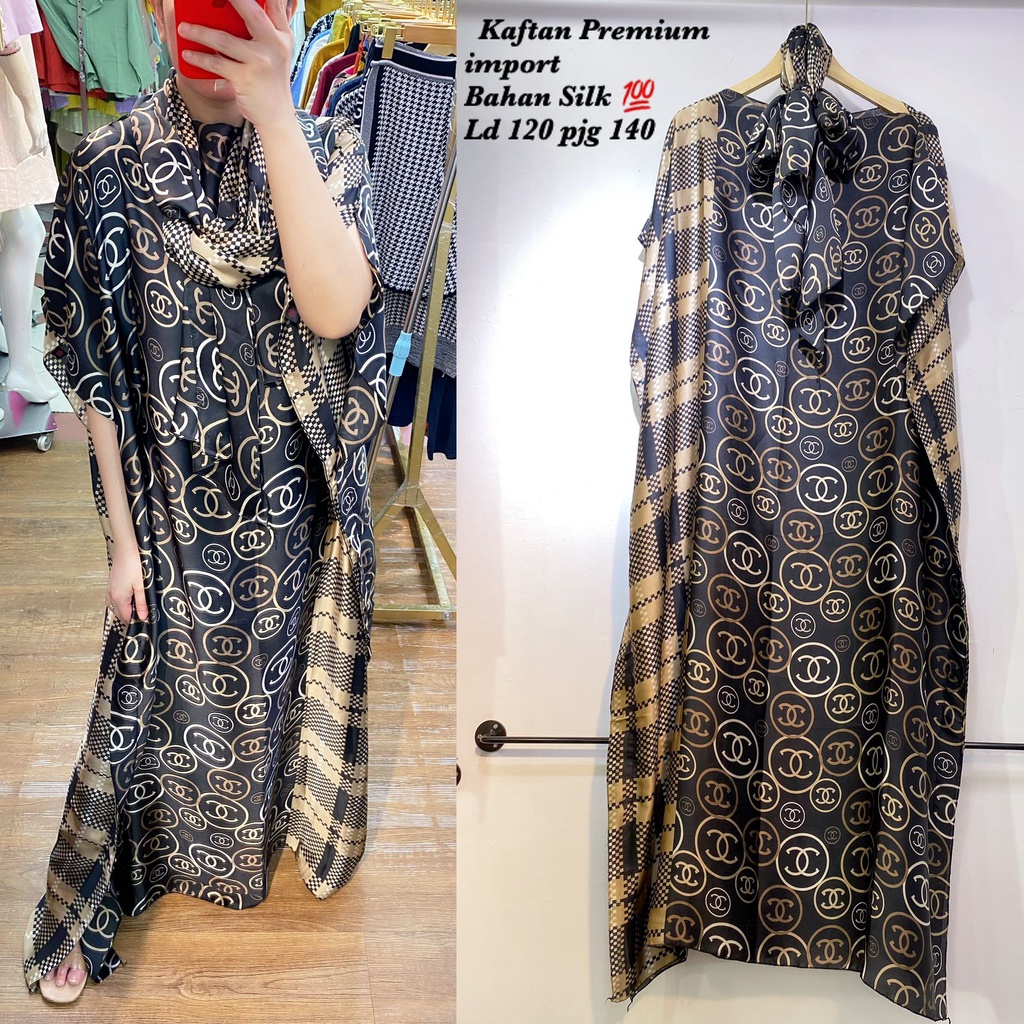 Gamis Kaftan Jumbo Katun Silk Premium Import