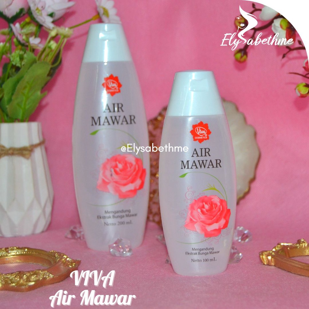 ✿ELYSABETHME✿ (🆅🅸🆅🅰) Viva air mawar rose water untuk campuran masker herbal alami toner