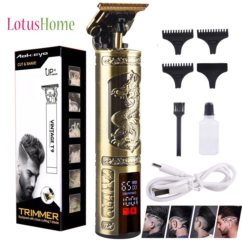 Alat Cukur Rambut Kumis Jenggot Profesional Hair Clipper Vintage / Alat Cukur Elektrik Mesin Cukur Rambut Cas