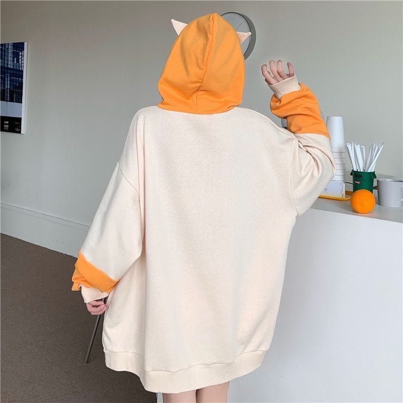 PEPI BEAR BORDIR HOODIE SWEATER OVERSIZE - SWEATSHIRT PAKAIAN WANITA LUCU KOREAN