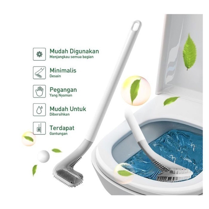 FMFIT Guni Flexible Deep Cleaning Silicone Golf Toilet Bowl Brush Bracket