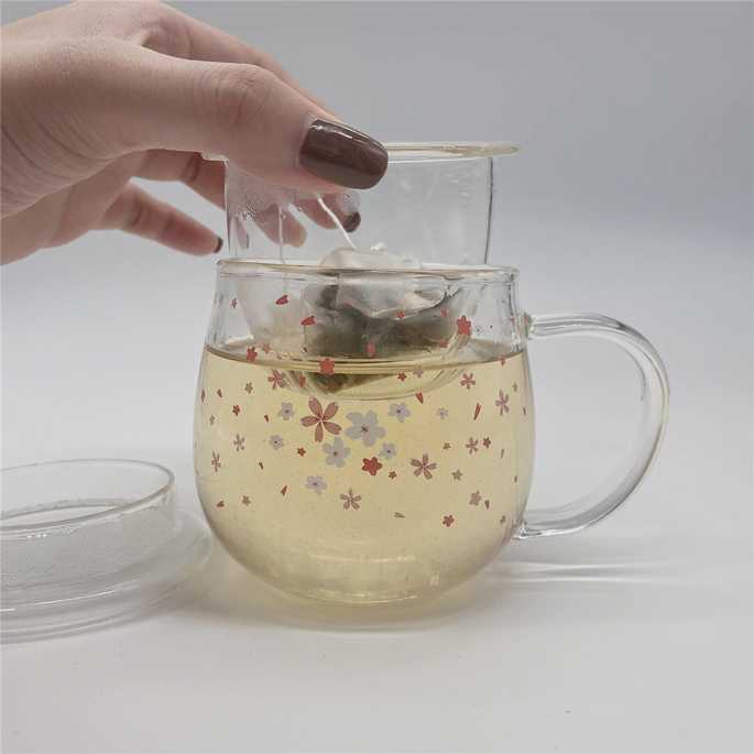 Ralink Gelas Cangkir Teh Tea Cup Mug 300ml with Infuser Filter - C224