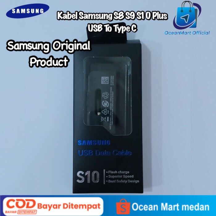 Kabel Data Samsung Galaxy S10 S8 Note 10 Plus Original 100% Fast Charging USB Type C Charger Handphone Grosir Aksesoris Hp Murah