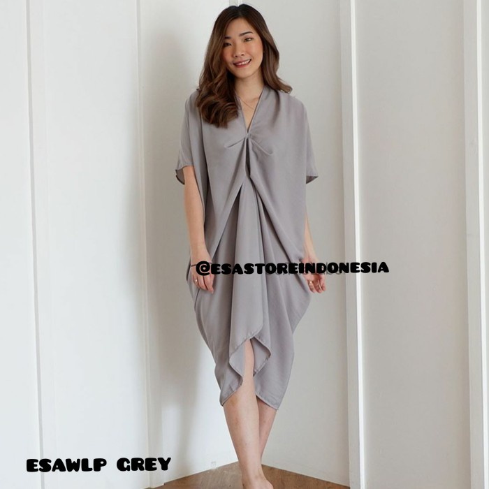 Kaftan KAFTAN MODERN TRENDY /KAFTAN LEBARAN - GREY(O2K1) Outer Kaftan Gamis Kaftan Mewah Kaftan Kond