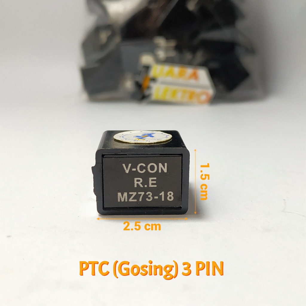 PTC (Gosing) 3 PIN | PTC Hitam 3 Kaki Gosing TV MZ73 18V-CON R.E