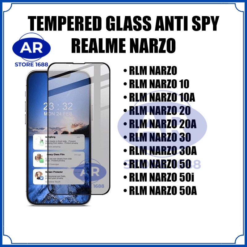 TEMPERED GLASS CERAMIC SPY ANTIGORES KACA KOMPATIBEL REALME NARZO, RLM NARZO,RLM NARZO 10,RLM NARZO 10A,RLM NARZO 20,RLM NARZO 20A,RLM NARZO 30,RLM NARZO 30A,RLM NARZO 50,RLM NARZO 50i,RLM NARZO 50A