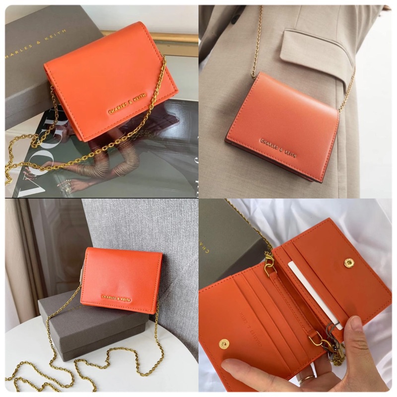 Dompet / Wallet wanita import bahan kulit / CHAIN + BOX